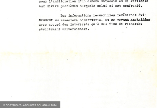 FNF questionnaire destine aux metteurs en scene de film marocains AB Le Mirage p1